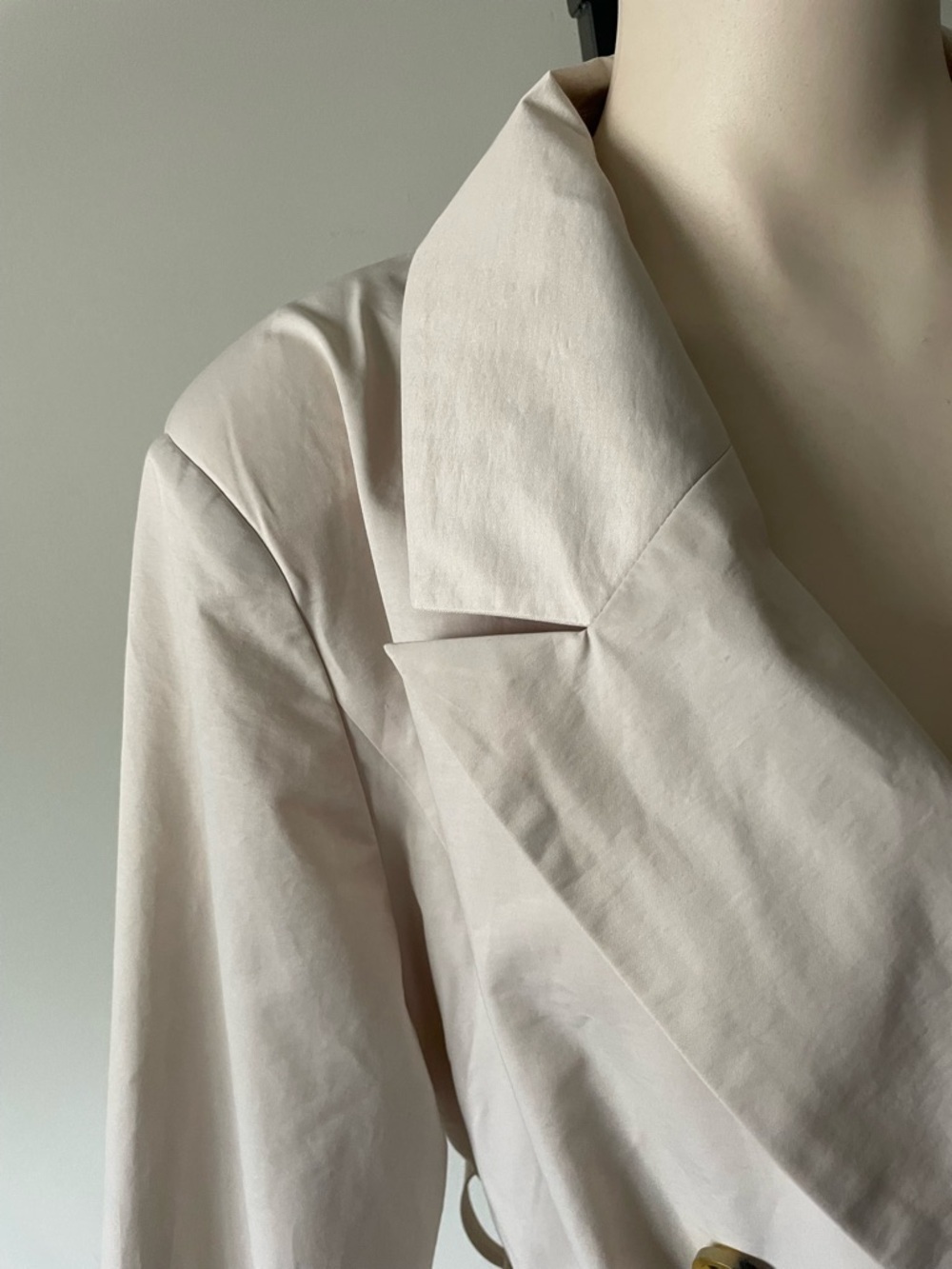 Avec Les Filles Long Cream Trench Coat Belted ANTHRO Plus Size XXL - Picture 5 of 10